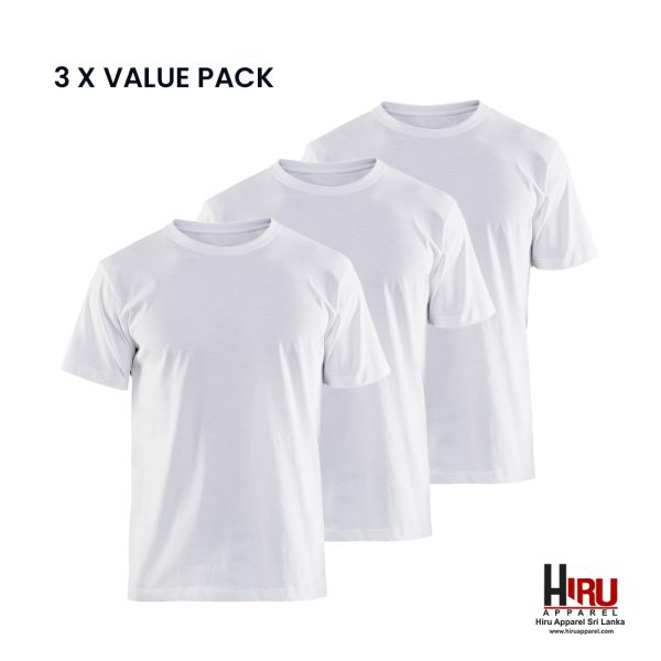 White Plain T Shirt Value Pack